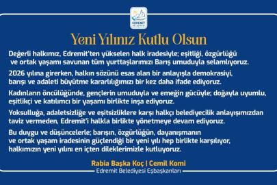 Edremit Belediyesi'nden yeni yıl mesaji