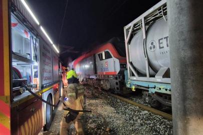 Susurluk’ta yük treninde yangın paniği