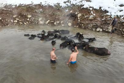 Eksi 25 derecede kaplıca keyfi