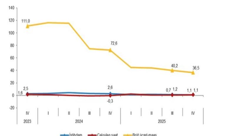 TÜİK: İstihdam endeksi 4'üncü çeyrekte yüzde 1,1 arttı