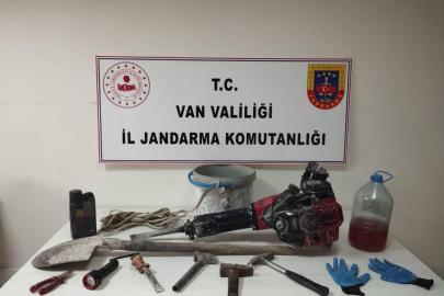 Van'da kaçak kazı yapan 4 kişiye adli işlem yapıldı