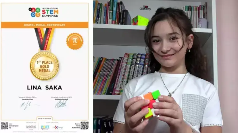 10 yaşındaki Lina, matematikte dünya birincisi oldu