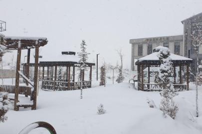 Başkale'de kar yağışı