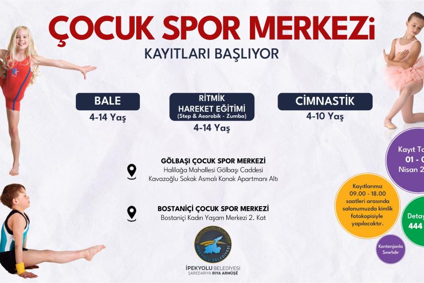 İpekyolu çocuk spor merkezi kayıtları başladı