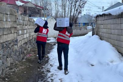 Kızılay Muradiye Şubesinden ihtiyaç sahibi ailelere gıda desteği