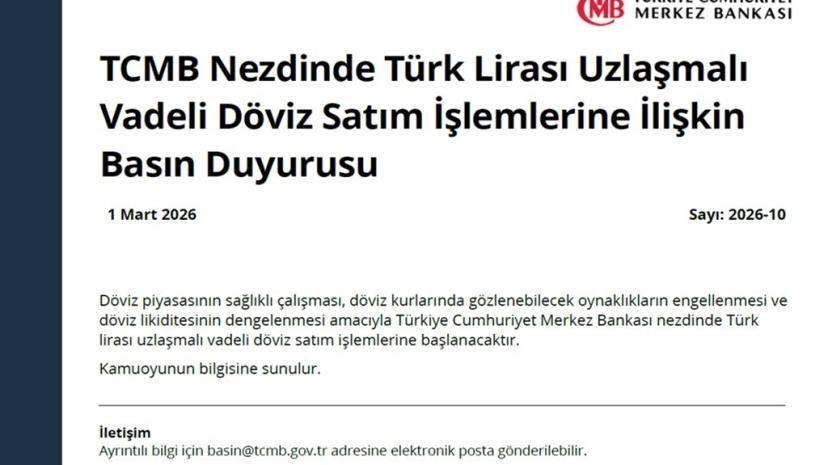 Merkez Bankası'ndan döviz açıklaması