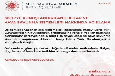 MSB: KKTC'ye 6 adet F-16 konuşlandırıldı