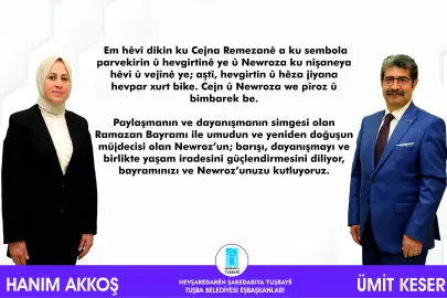 Tuşba Belediyesi'nden Ramazan Bayramı mesajı