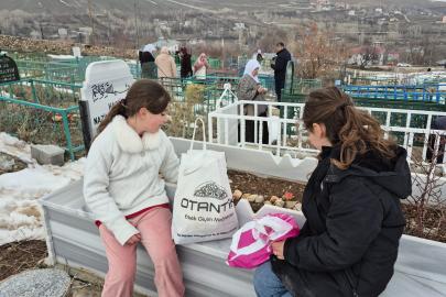 Van'da Arefe günü mezarlıklar doldu taştı