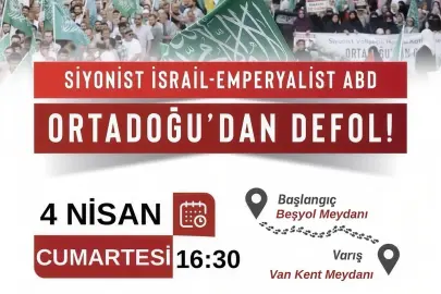 Van'da "Filistin'e Destek ve Zulme Tepki" yürüyüşü düzenlenecek