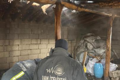 Van’ın Muradiye ilçesinde tandır evi yangını