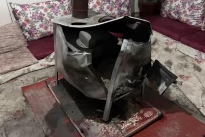 Yüksekova'da odun sobasında patlama: Bir aile ölümden döndü