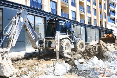 Sıhke Caddesinde bağlantı yolu çalışması