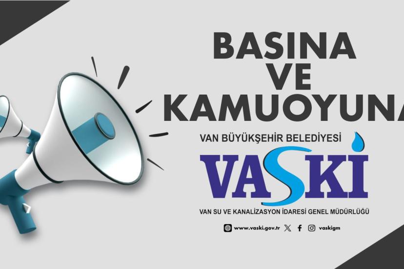 VASKİ'den su kesintisi duyurusu