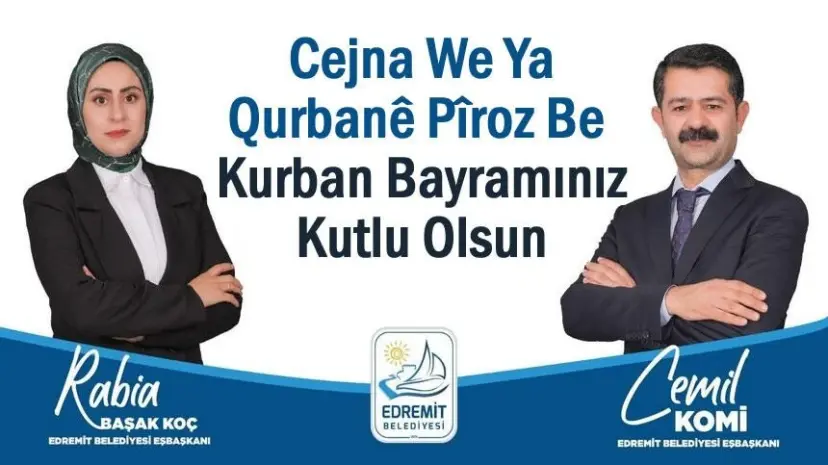 Edremit Belediye Eş Başkanlarından Kurban Bayramı Mesajı
