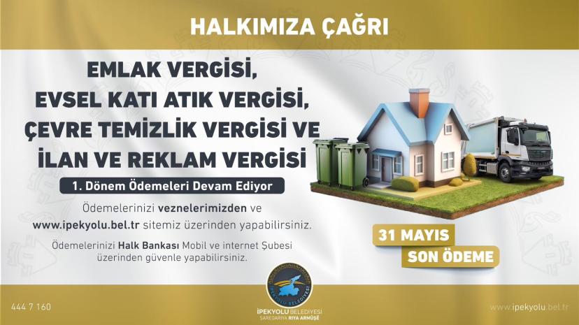 İpekyolu Belediyesinden Vergi Ödemeleri uyarısı