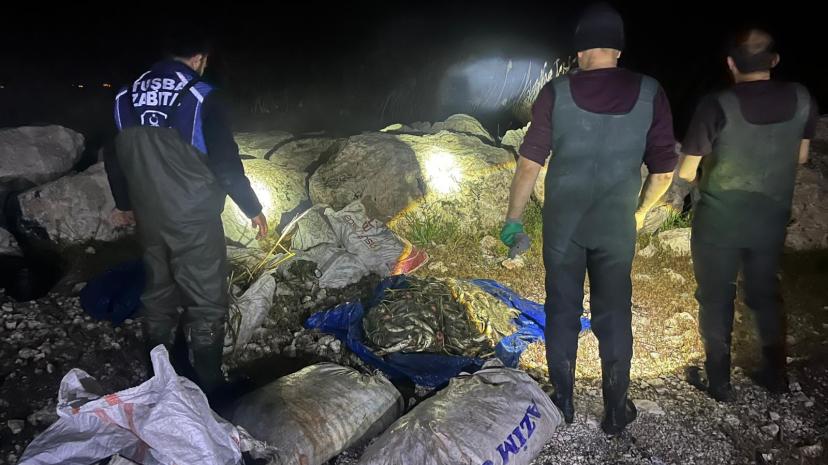 Tuşba'da yasak döneminde avlanan 1,5 ton inci kefaline el konuldu
