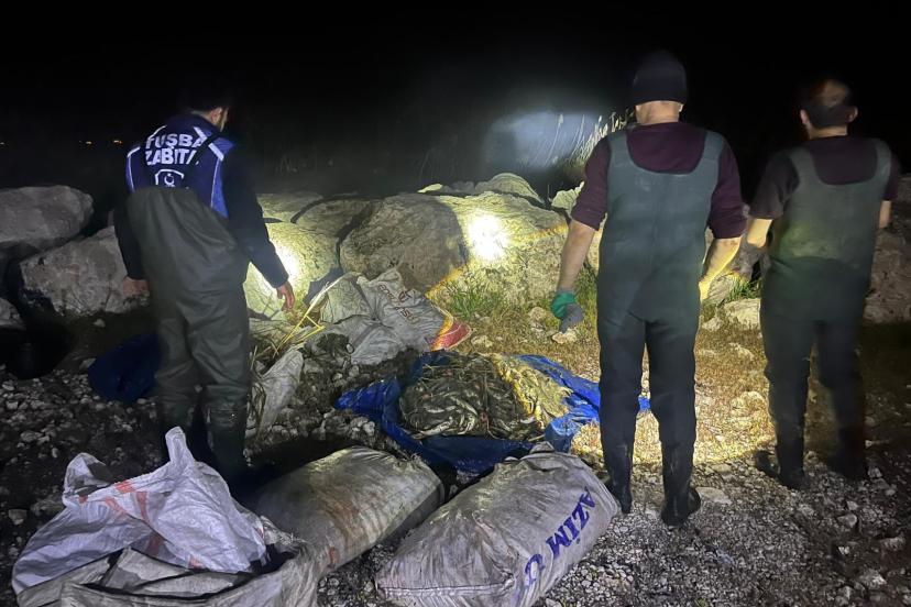 Tuşba'da yasak döneminde avlanan 1,5 ton inci kefaline el konuldu