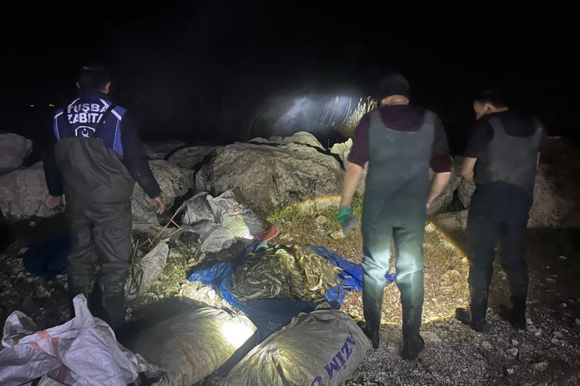 Van'da kaçak avlanan bir ton ölü inci kefali ele geçirildi