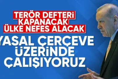 Cumhurbaşkanı Erdoğan'dan 'Terörsüz Türkiye' mesajı: Yasal çerçeve üzerinde çalışıyoruz