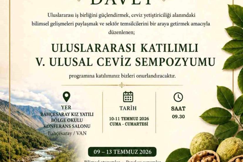Cevizde verim ve kaliteyi artırmaya yönelik bilimsel çalışmalar Bahçesaray'da masaya yatırılacak