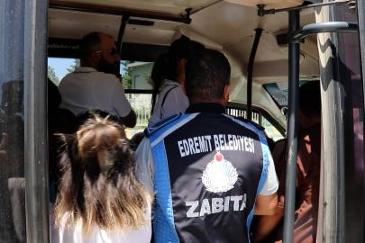 VAN EDREMİT'TE TOPLU TAŞIMA ARAÇLARI DENETLENDİ