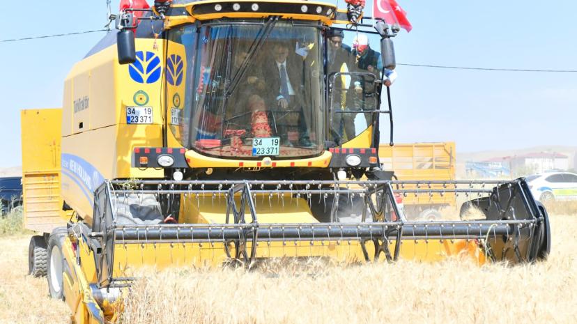 VAN'DA İLK BUĞDAY HASADI BİÇERDÖVERLE YAPILDI