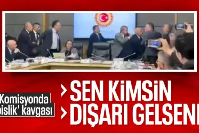 Çerçeve yasa görüşmeleri sırasında MHP'liler ile İyi Partililer arasında gerginlik