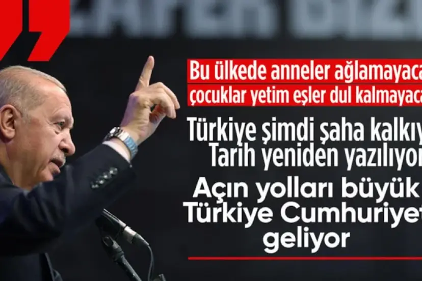 Cumhurbaşkanı Erdoğan'dan Terörsüz Türkiye vurgusu: Çocuklar yetim eşler dul kalmayacak