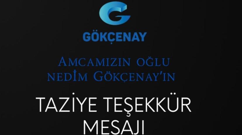 Gökçenay’dan taziye teşekkür mesajı