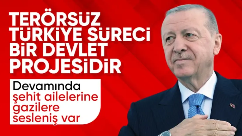 Cumhurbaşkanı Erdoğan'dan Terörsüz Türkiye açıklaması: Kardeşi kardeşe kırdırma planları boşa düştü