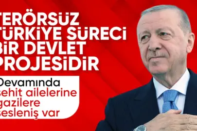 Cumhurbaşkanı Erdoğan'dan Terörsüz Türkiye açıklaması: Kardeşi kardeşe kırdırma planları boşa düştü