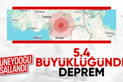 Şanlıurfa'da 5.4 büyüklüğünde deprem