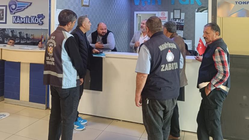 BÜYÜKŞEHİR BELEDİYESİNDEN VAN OTOGARI’NDA DENETİM