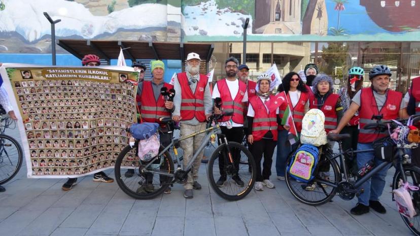 Çocuklar için pedal çeviren Minab Kervanı Van'a ulaştı