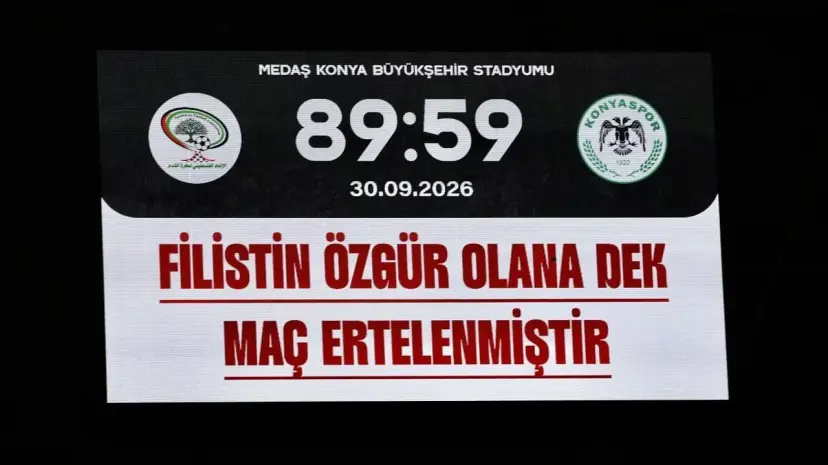 Konyaspor ile Filistin maçı “Filistin özgür olana dek” ertelendi
