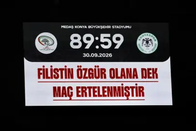 Konyaspor ile Filistin maçı “Filistin özgür olana dek” ertelendi