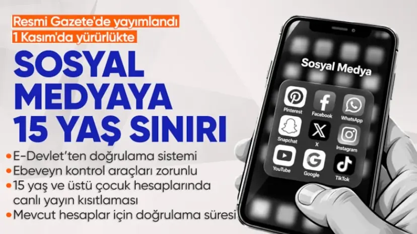 Sosyal medyada 15 yaş düzenlemesi Resmi Gazete’de yayımlandı